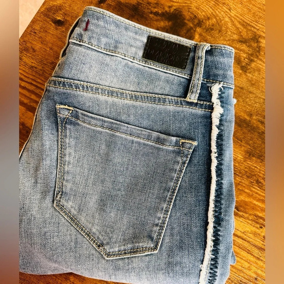 Dear John Denim Skinny Jeans with Raw Hem and Trim - Size 25 - Picture 13 of 15